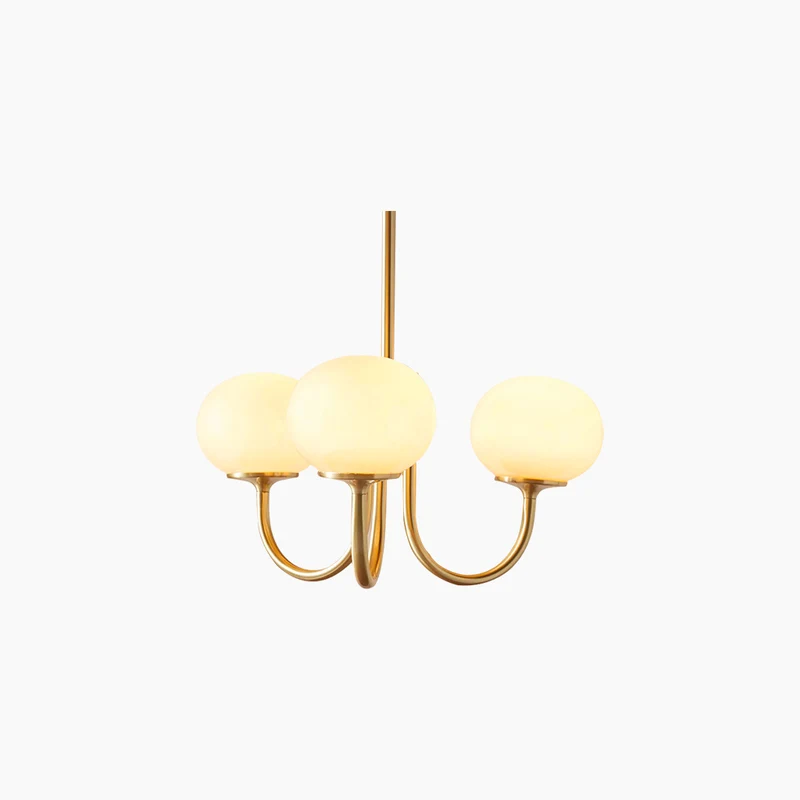 Chandelier Elegant Cream French Glass Ball, Pink / White