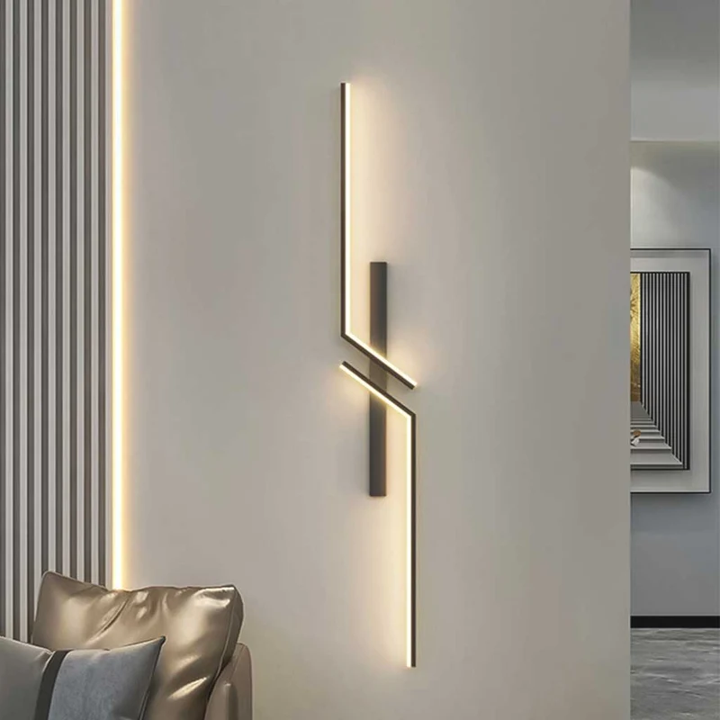 Wall Lamp Modern Simple Linear Dimmable LED, Gold / Black