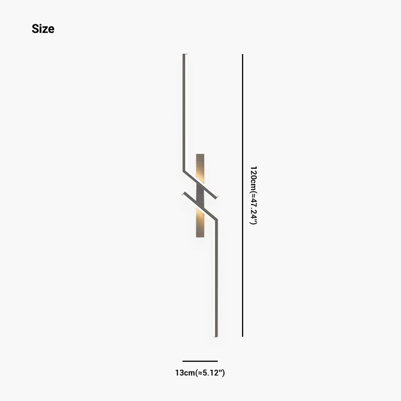 Wall Lamp Modern Simple Linear Dimmable LED, Gold / Black