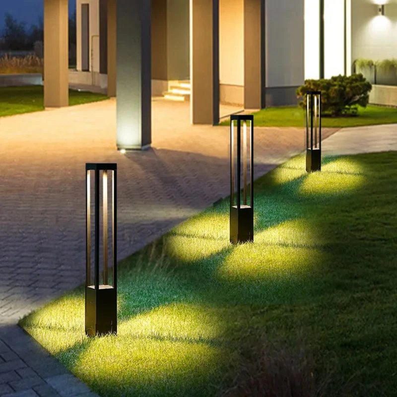 Moderne schwarze Garten-Wegeleuchte mit IP65