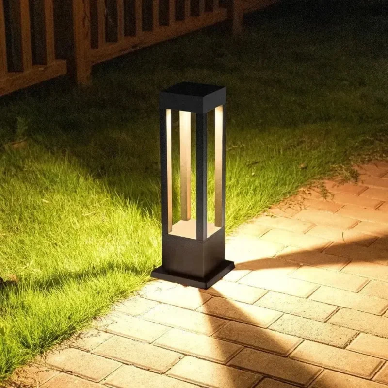 Moderne schwarze Garten-Wegeleuchte mit IP65