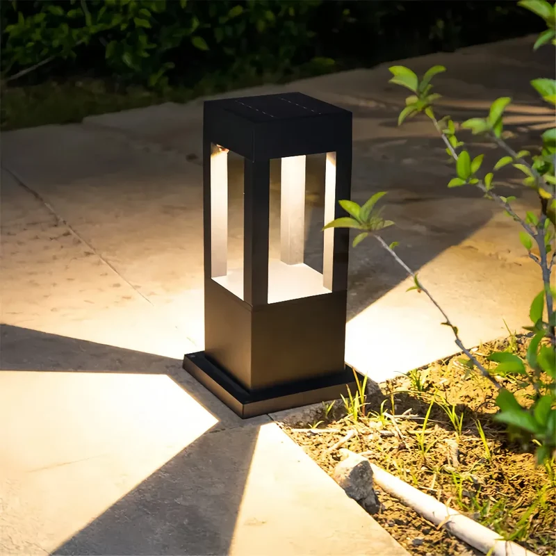 Moderne schwarze Garten-Wegeleuchte mit IP65