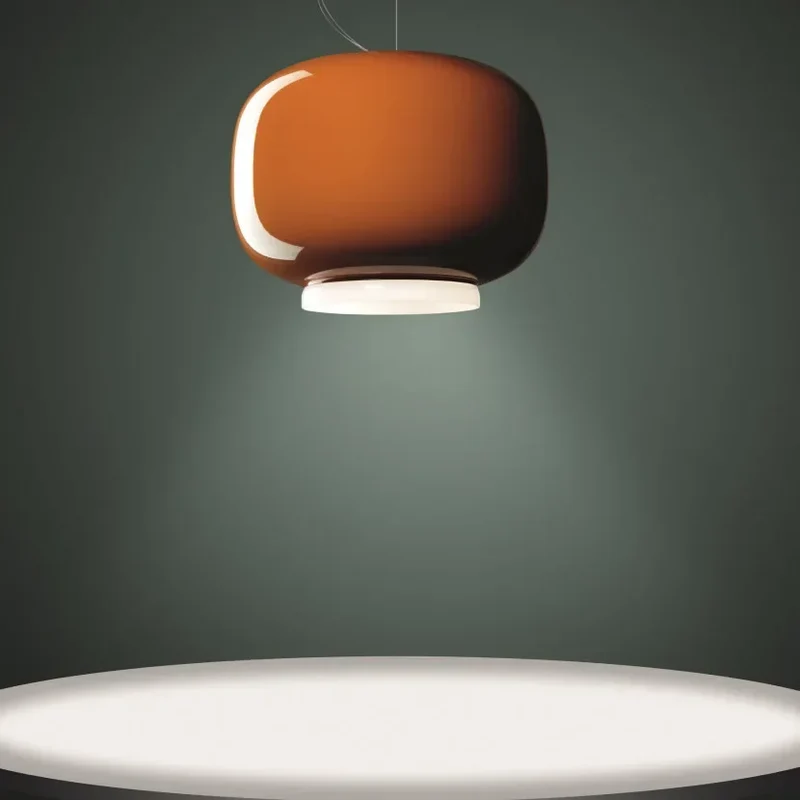 Bunte Glas-Pendelleuchte für Esszimmer und Schlafzimmer – Chromélia