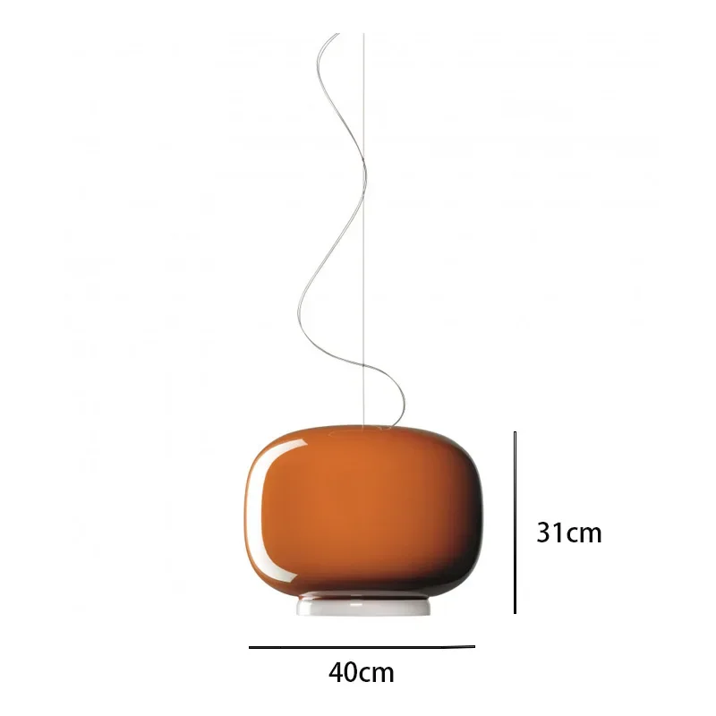 Bunte Glas-Pendelleuchte für Esszimmer und Schlafzimmer – Chromélia