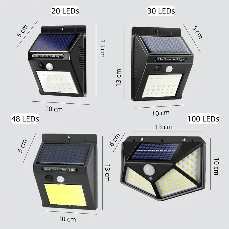 LED Solar-Außenwandleuchte mit Bewegungsmelder, IP65