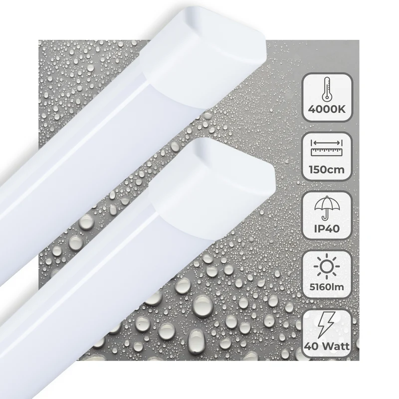 LED's Light LED TL Lampe 150 cm für den Innenbereich - Komplette LED TL Beleuchtung - 5160 lm