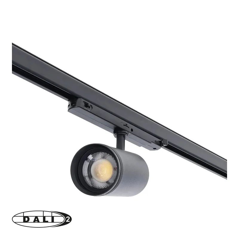 DALI 3-Phasen-Schienenstrahler | Zoombar | Wattschalter | CCT-Schalter | Schwarz