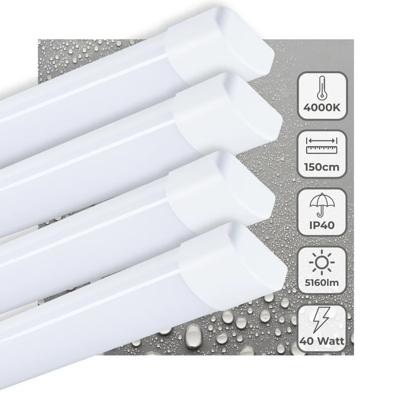 LED's Light LED TL Lampe 150 cm für den Innenbereich - Komplette LED TL Beleuchtung - 5160 lm