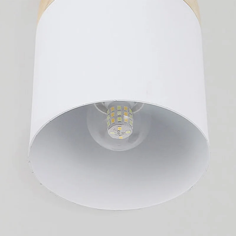Pendant Ceiling Light Cylinder Nordic Minimalist, Aluminium & Wood