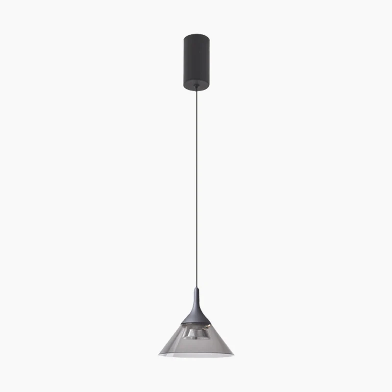 Pendant Lighting Fixture Hanging Modern Minimalist Cone, Aluminium & Acrylic