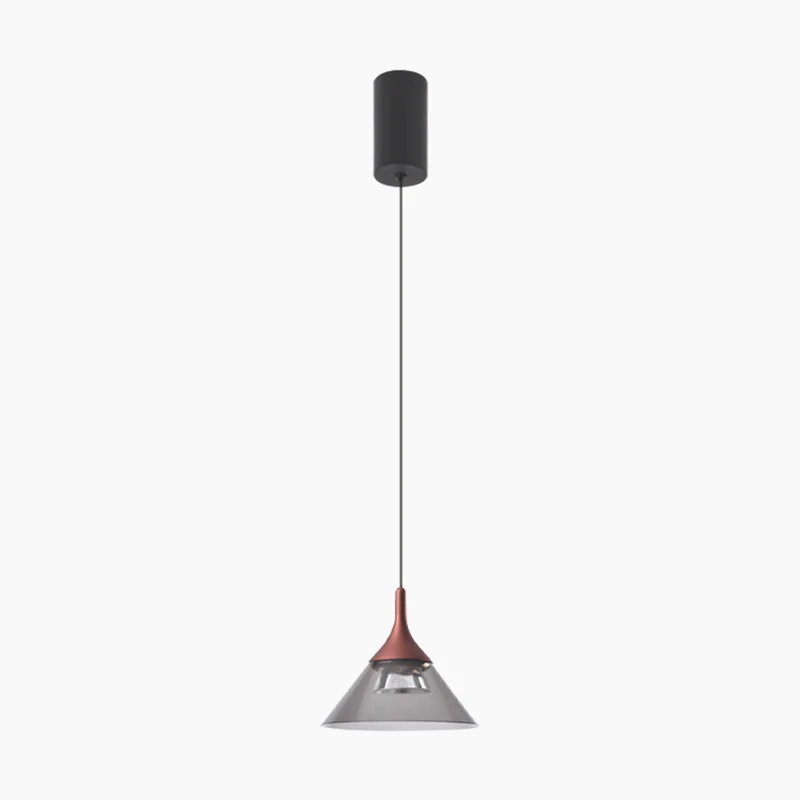 Pendant Lighting Fixture Hanging Modern Minimalist Cone, Aluminium & Acrylic