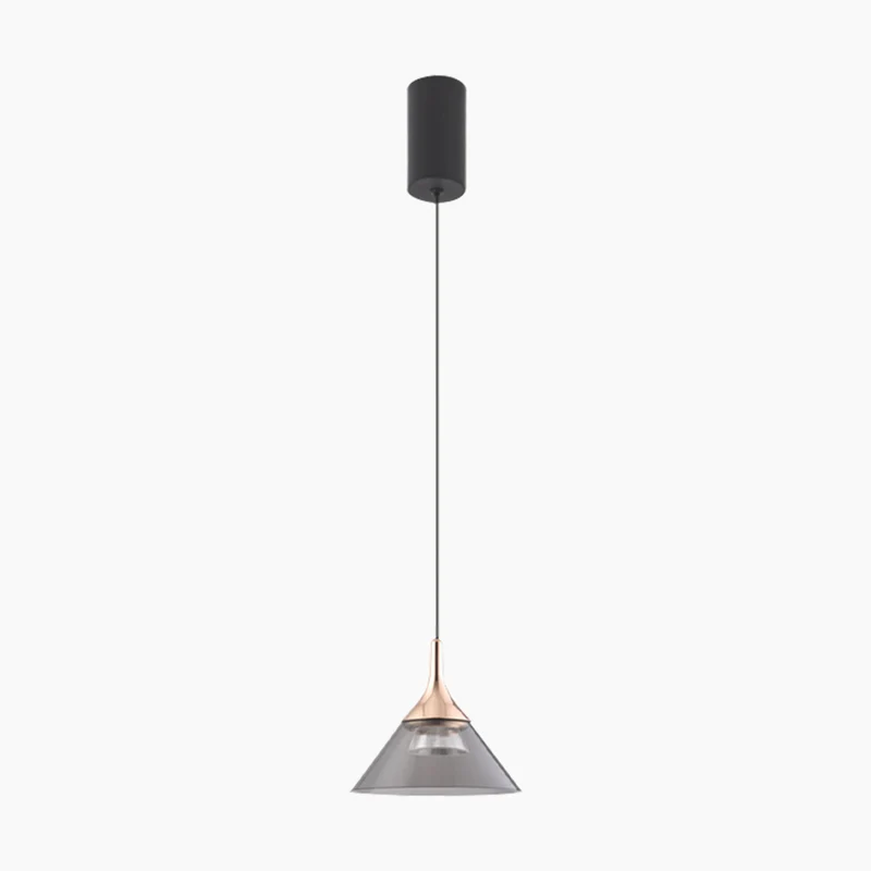 Pendant Lighting Fixture Hanging Modern Minimalist Cone, Aluminium & Acrylic