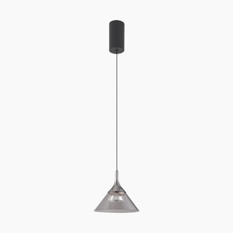 Pendant Lighting Fixture Hanging Modern Minimalist Cone, Aluminium & Acrylic