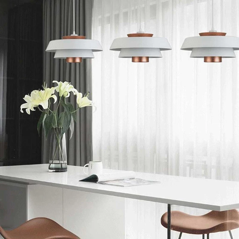 Pendant Light Cool Nordic Scandinavian 3 Tier Layered, Aluminium