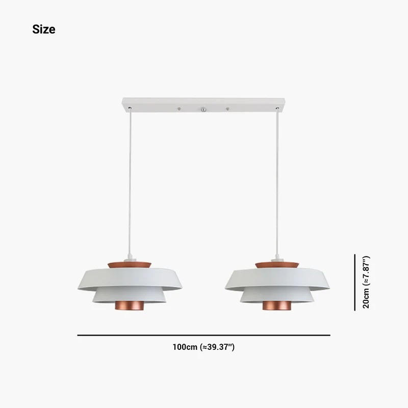 Pendant Light Cool Nordic Scandinavian 3 Tier Layered, Aluminium