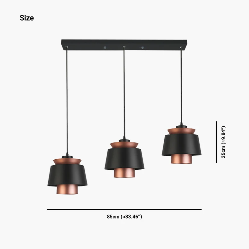 Pendant Light Cool Nordic Scandinavian 3 Tier Layered, Aluminium