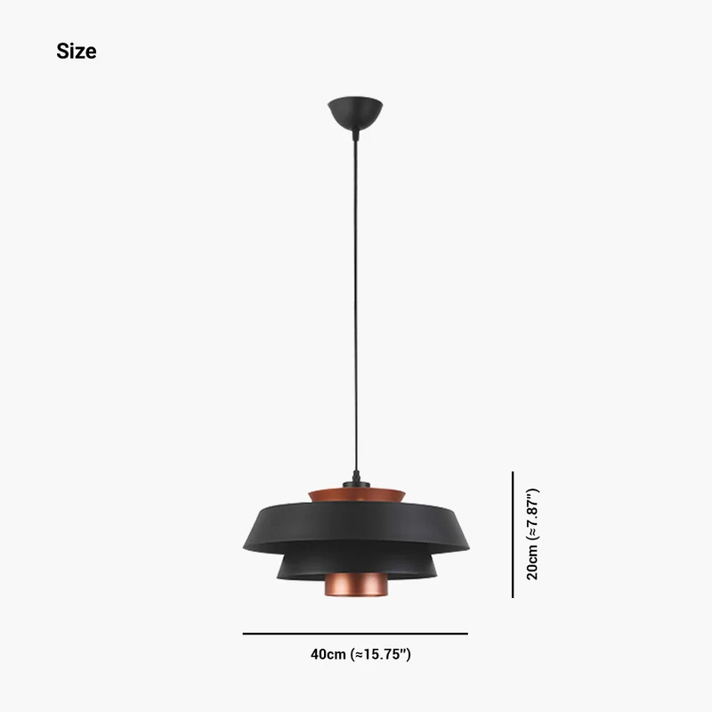 Pendant Light Cool Nordic Scandinavian 3 Tier Layered, Aluminium