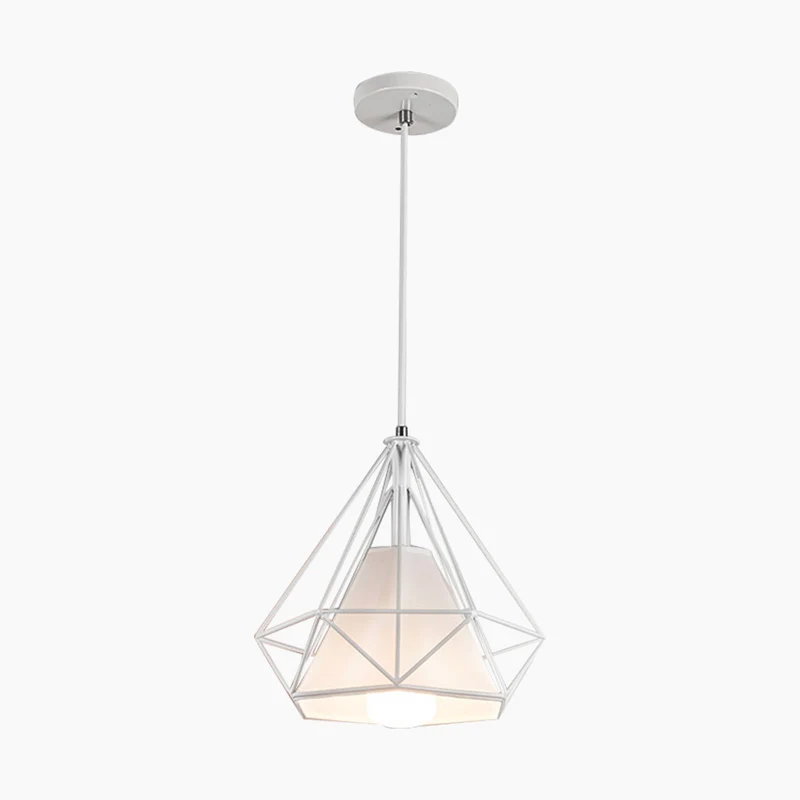 Pendant Light Hanging Frame Cage Industrial Vintage, Iron