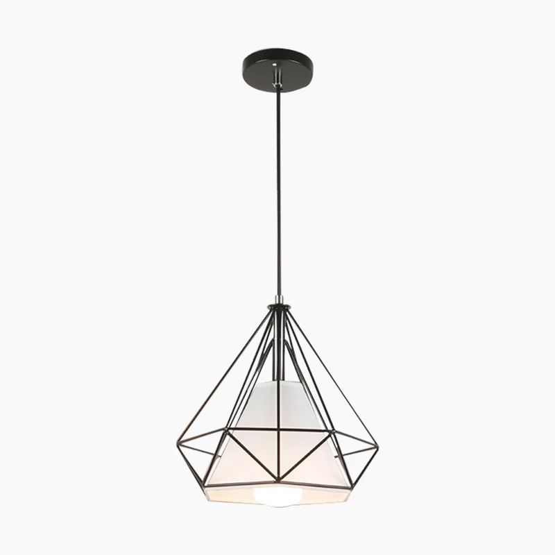 Pendant Light Hanging Frame Cage Industrial Vintage, Iron