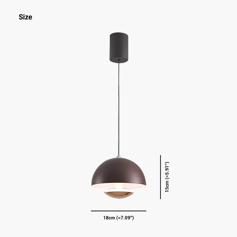 Pendant Light Induction Modern Minimalist Dome Bud, Iron