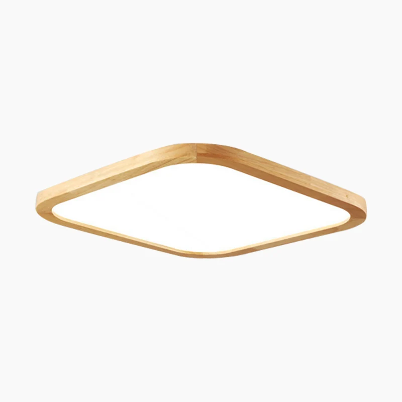 Ceiling Light Flush Mount Wood LED Full Spectrum Ultra Thin
