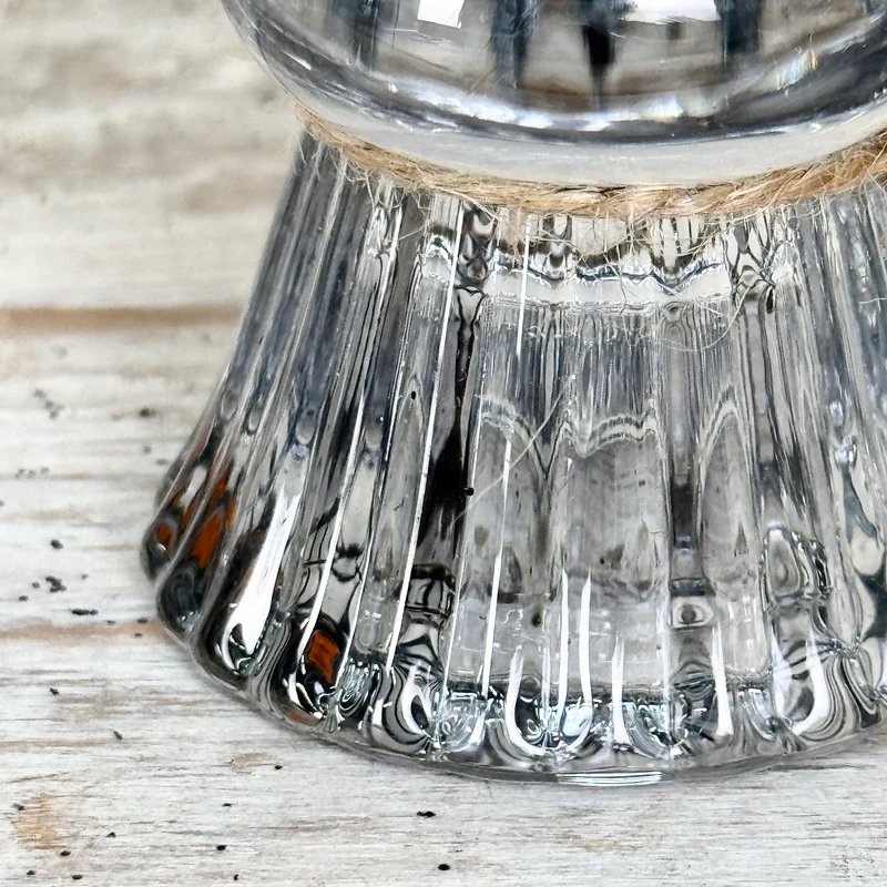 Duo Kerzenhalter Teelichthalter Transparent Klar Glas Wendbar Deko