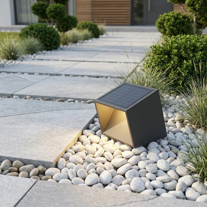 Kompakte Solar-Außenlampe für den Garten – Soléclat