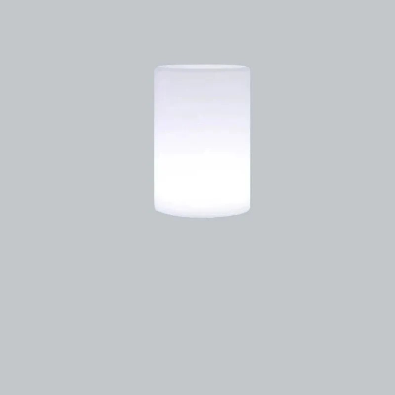 Solar Stehlampe Outdoor Weiß mit RGB, IP65, in Zylinderform