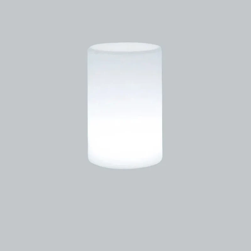Solar Stehlampe Outdoor Weiß mit RGB, IP65, in Zylinderform