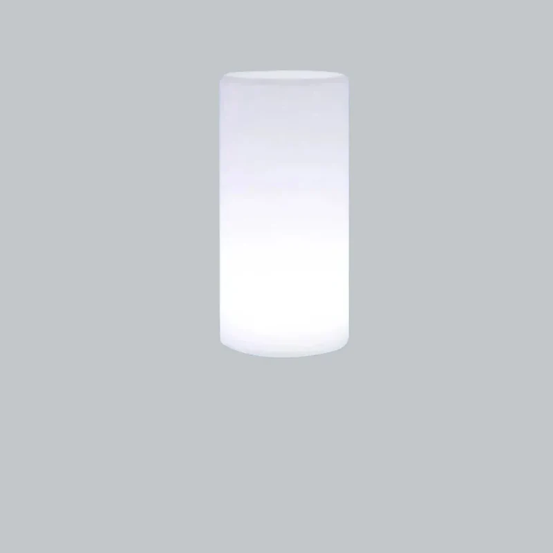 Solar Stehlampe Outdoor Weiß mit RGB, IP65, in Zylinderform