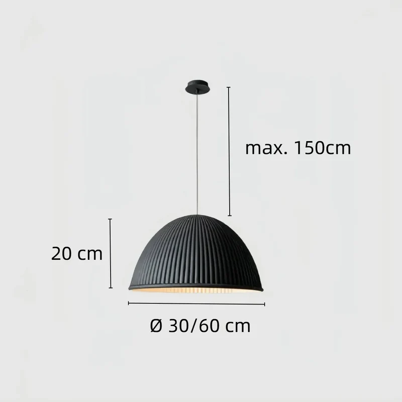 Moderne Halbkugel-Pendelleuchte für das Esszimmer
