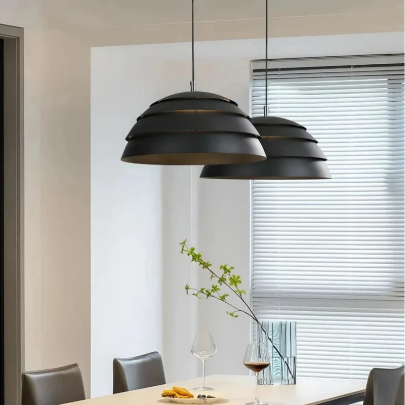 Moderne Metall Pendelleuchte im Halbkugel Design für Esszimmer