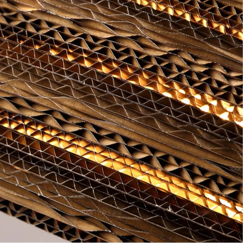 Geflochtene Papier-Pendelleuchte fürs Esszimmer