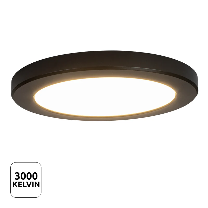 LED Aufbaudownlight Slim | Deckenleuchte rund | 24W | Schwarz | Ø285mm | CCT - 3 Lichtfarben