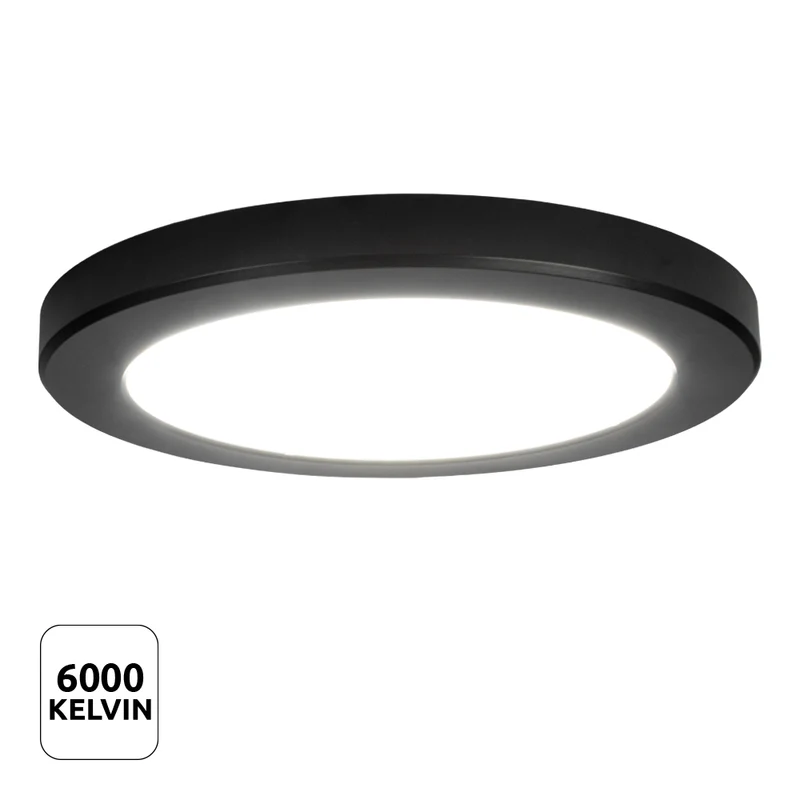 LED Aufbaudownlight Slim | Deckenleuchte rund | 24W | Schwarz | Ø285mm | CCT - 3 Lichtfarben