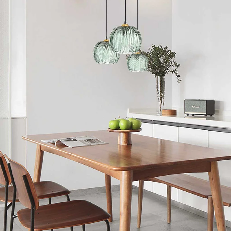 Pendant Light Minimalist Elegant Frosted Glass, Green