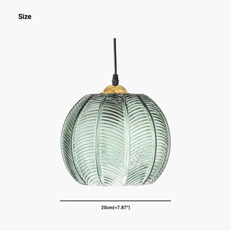 Pendant Light Minimalist Elegant Frosted Glass, Green