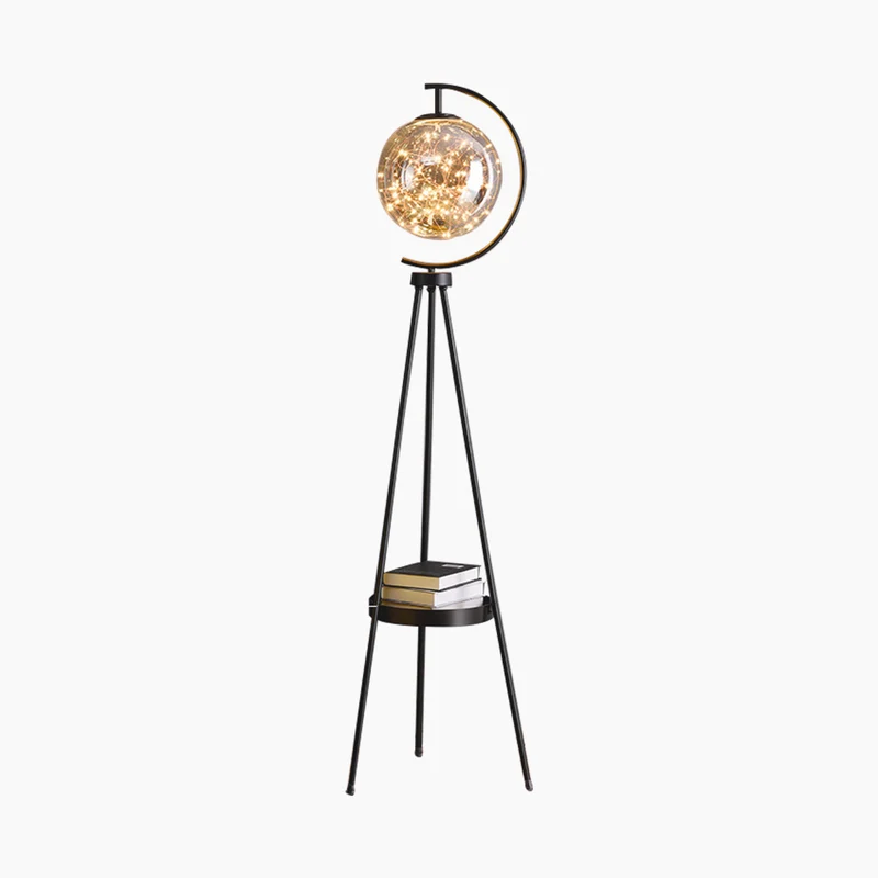 Tripod Floor Lamp Unique Fairy Glass Ball with Tray