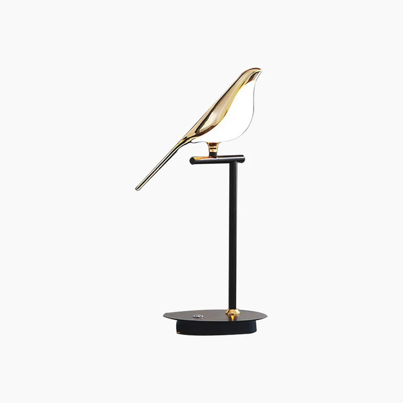 Table Lamp Modern Creative Bird Dimmable, Black & Gold
