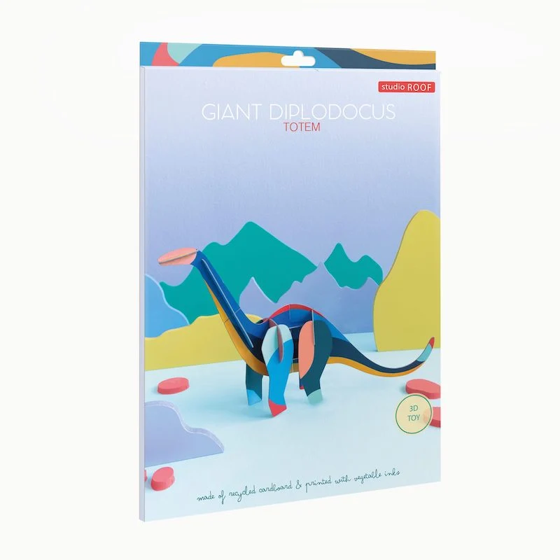 Studio Roof Giant Diplodocus – 3D Dinosaurier Figur aus recyceltem Karton
