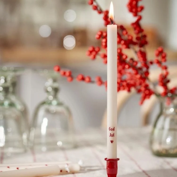 Ib Laursen Stabkerzen God Jul 2er-Set weiß