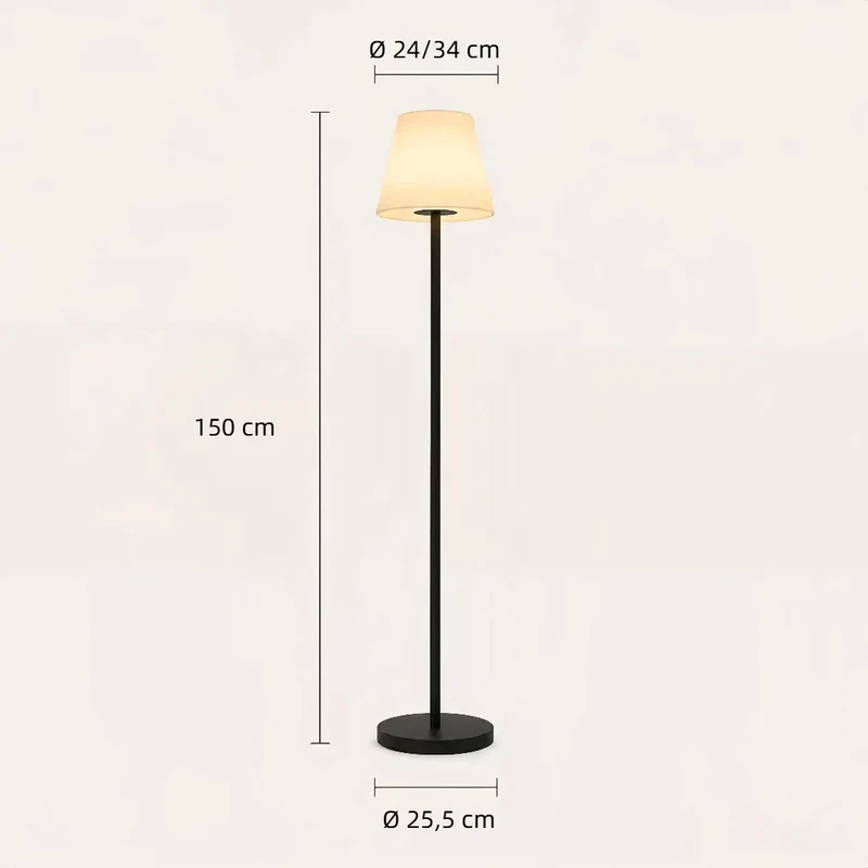 LED-Solar-Stehlampe für Terrasse und Garten, RGB-Farbwechsel