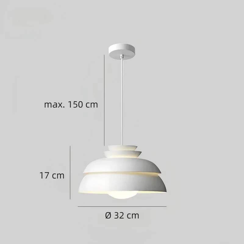 Nordische Pendelleuchte in Weiß für das Esszimmer