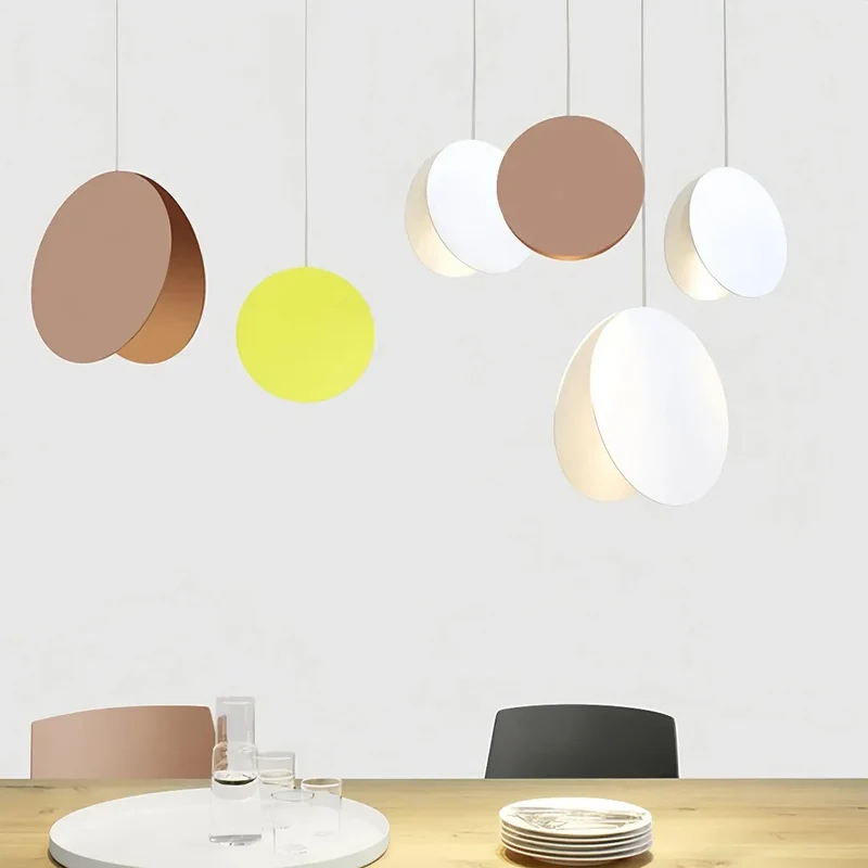 Moderne Einzelne Pendelleuchte aus Metall für Esszimmer, Muschel-Design