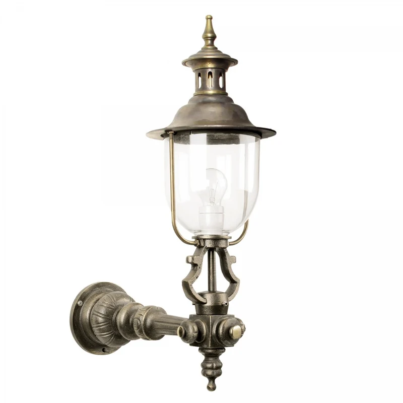 Casa Padrino Jugendstil Außenwandleuchte 25 x 44 x H. 72 cm - Bronze - Nostalgische Wetterfeste Außenleuchte