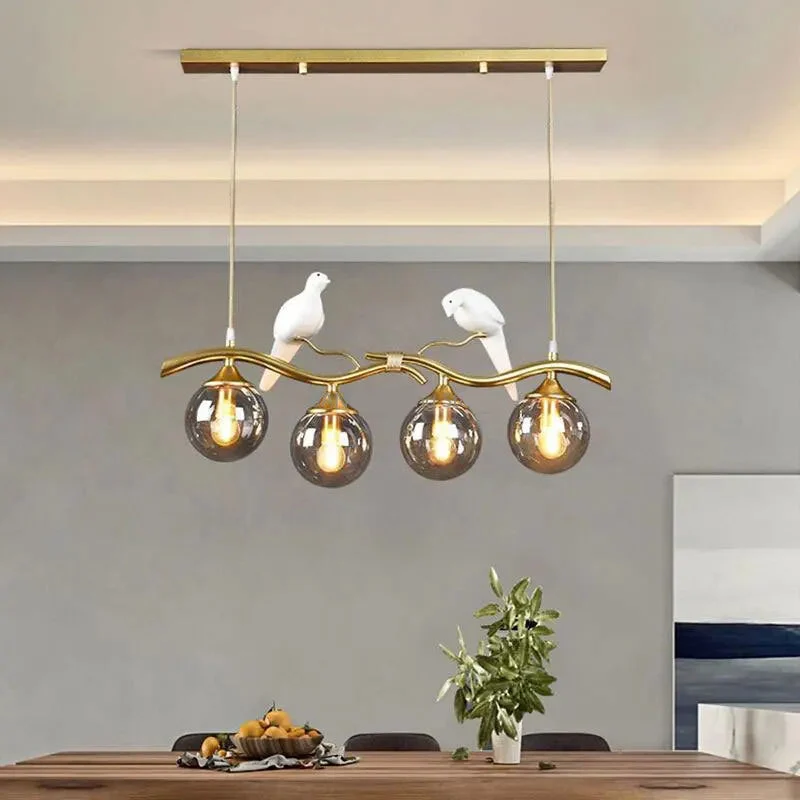 Design-Kronleuchter aus Bambus und Metall mit LED – Malaria