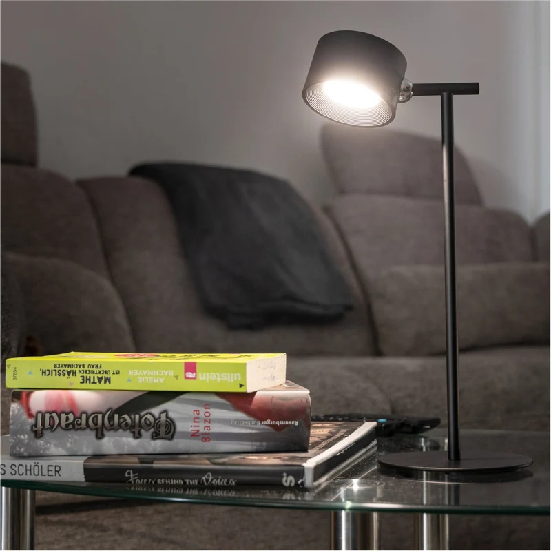 LED's Light 3-in-1 Kabelloser wiederaufladbarer Strahler - Tischleuchte, Klemmleuchte & Wandleuchte - Schwarz