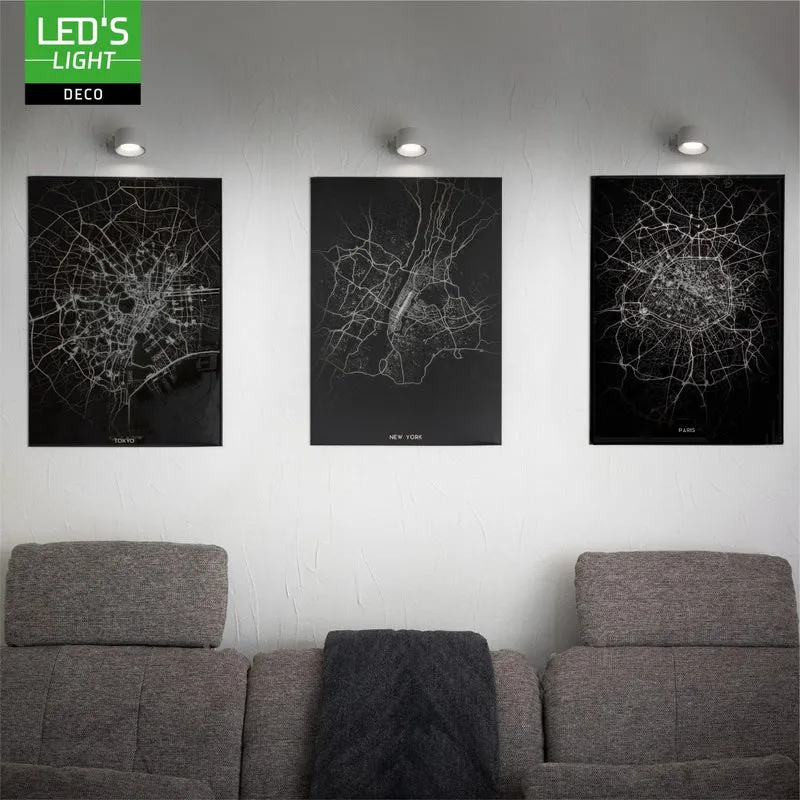 LED's Light 3-in-1 kabellose wiederaufladbare Lampe mit magnetischer Wandhalterung, Sockel und Klemme - Weiß