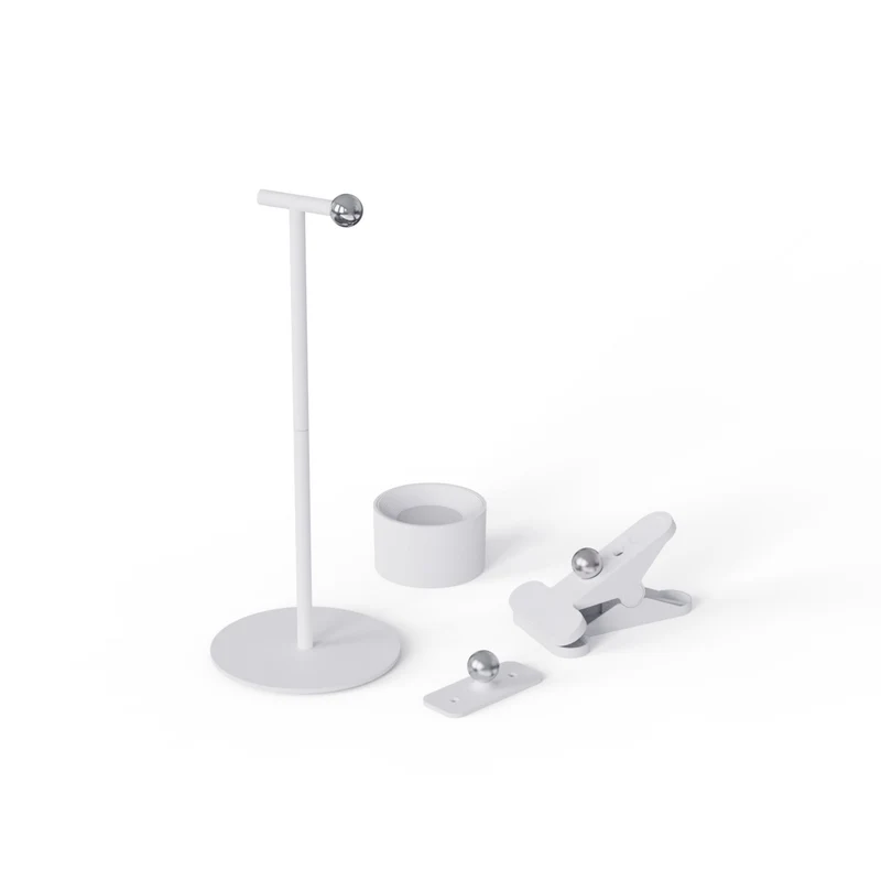 LED's Light 3-in-1 kabellose wiederaufladbare Lampe mit magnetischer Wandhalterung, Sockel und Klemme - Weiß