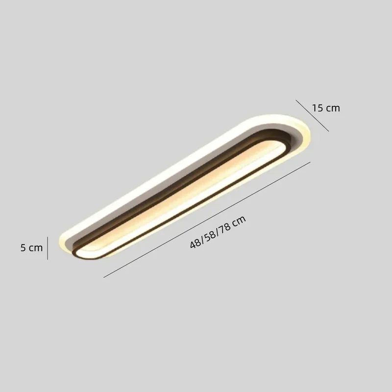 Moderne ovale LED-Deckenleuchte für den Flur